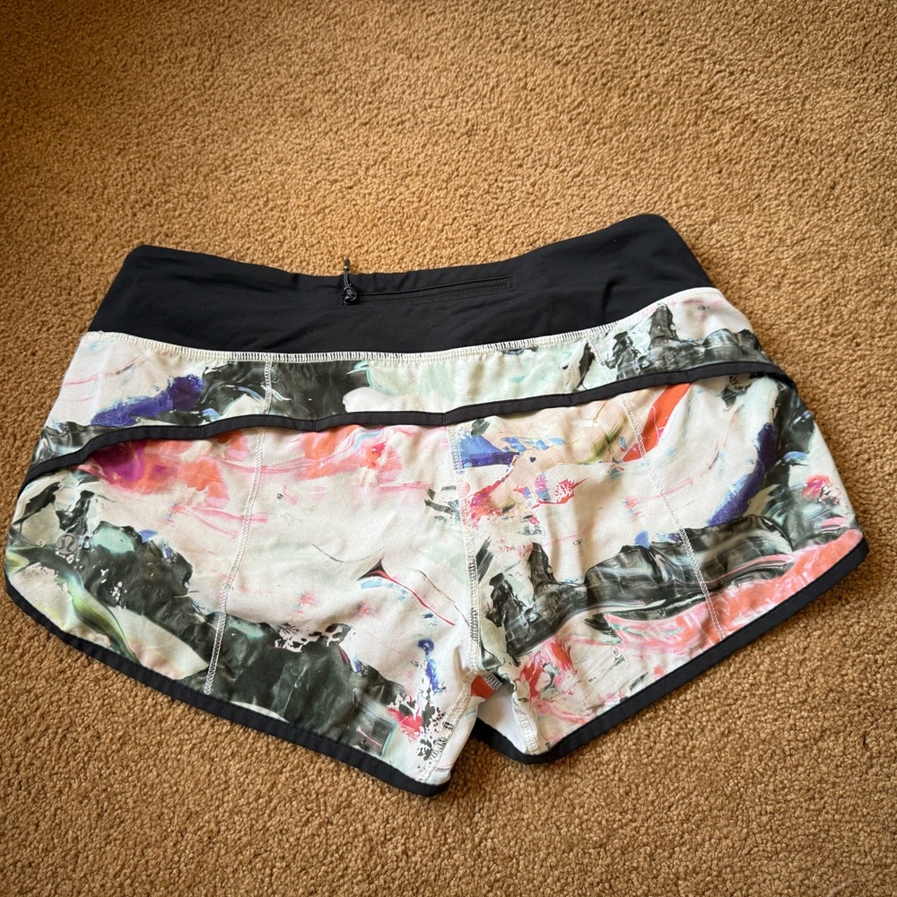 Lululemon Athletica Black and Pink Athletic Shorts
